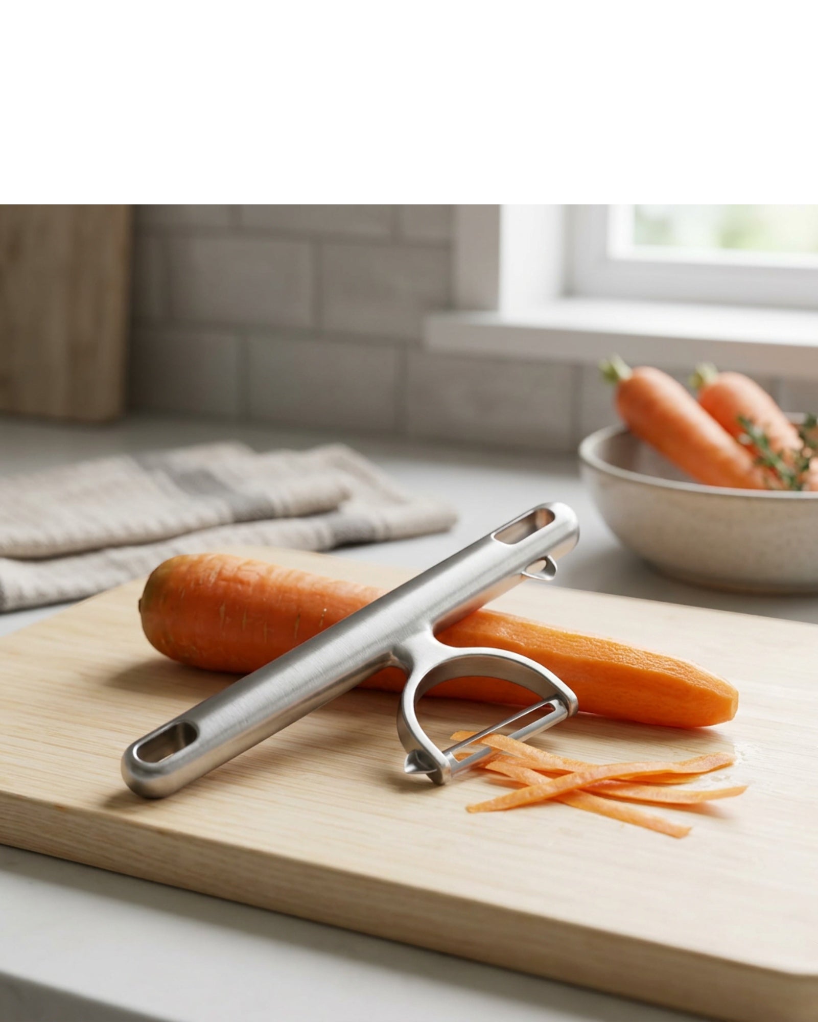 Zefo Stainless Steel Y-Peeler Swivel Blade 17 cm Silver - Lifestyle view