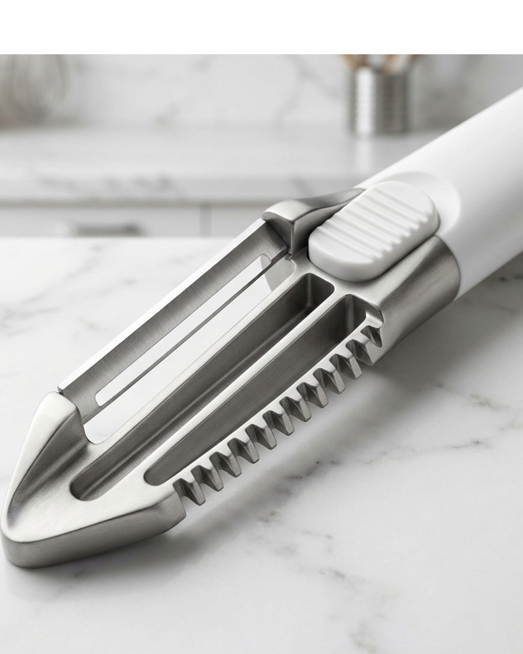 Zefo Stainless Steel Straight Peeler and Julienne Blade 19 cm - Detail view