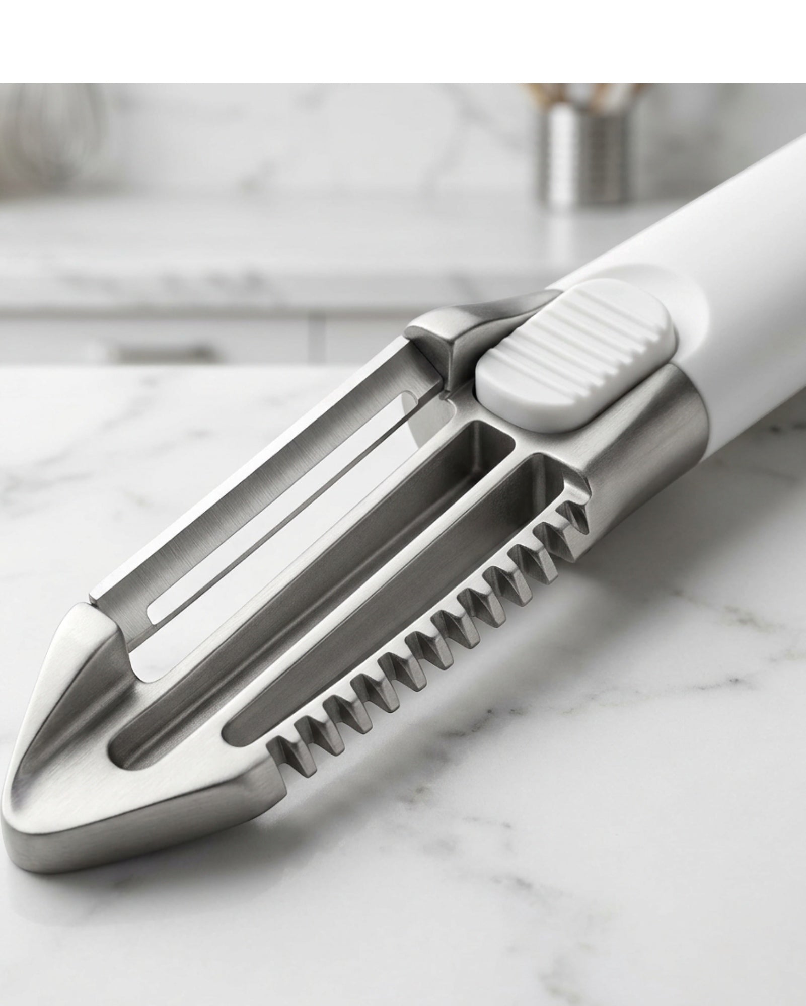 Zefo Stainless Steel Straight Peeler and Julienne Blade 19 cm - Detail view