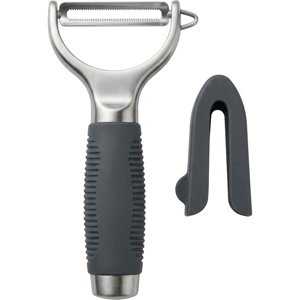 Zefo Stainless Steel Serrated Soft-Skin Peeler 18 cm Charcoal Grip - Product view